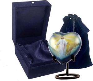 Urna Conmemorativa Corazón de Jesús para Cenizas, Urna de Cremación con Forma de Corazón de Jesús, Urna Conmemorativa para Compartir Cenizas - Product Image 1