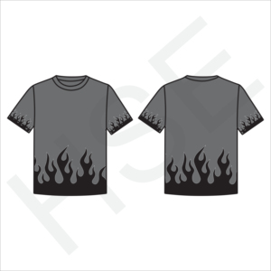 Men's <b>Flame</b> Print Short Sleeve T-<b>Shirt</b> Regular Fit Casual O-Neck Jersey Cotton Tee with Pattern Design - Product Image 2