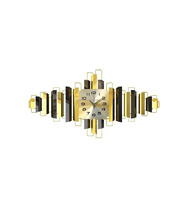 Horloge murale en métal Art Déco de luxe, mouvement à quartz, aiguilles, finition antique, matériaux de haute qualité, look vintage, vente en gros en Inde