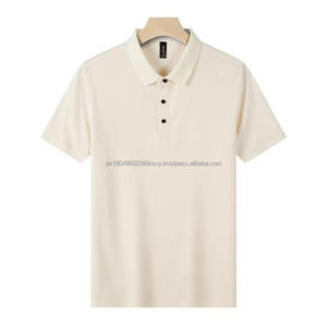Camiseta Polo Casual de Manga Corta para Hombre, Camiseta Básica Ajustada de Color Sólido, Camiseta de Mezcla de Poliéster y Algodón para Hombre, Camiseta Básica - Product Image 1