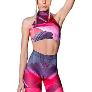 Conjunto de yoga al por mayor, diseño por sublimación, crea tu propio conjunto de yoga para mujer, ropa deportiva para gimnasio, conjunto de yoga para mujer de nuevo estilo, conjunto de yoga para mujer en venta - Product Image 6