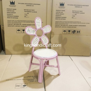 Silla Infantil de Ratán Hecha a Mano Personalizada para Alquiler en Fiestas de Cumpleaños, Decoración de Bodas, Muebles para Preescolar, Fábrica OEM - Product Image 4