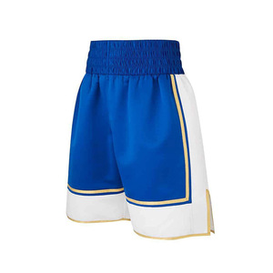 Pantalones Cortos de Boxeo para Hombre, Color Azul, Blanco y Dorado, Transpirables, Ligeros, de Secado Rápido, Ajuste Holgado, para Adultos, Artes Marciales - Product Image 1