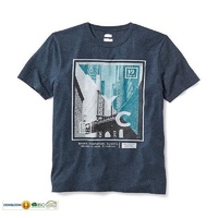 T-shirts courts pour hommes en polyester et coton, coupe ajustée, respirants, écologiques, anti-boulochage, séchage rapide, imprimés numériquement, col rond, poids lourd