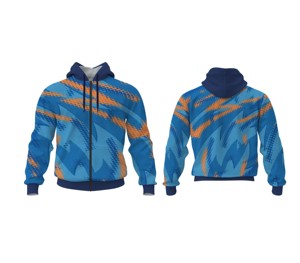 Streetwear Sublimation Full Zip Hoodie Custom Polyester Men Women Hoodie - Product Image 4