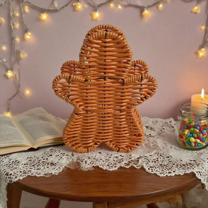 Handmade Woven Crafts Rattan and Straw <b>Christmas</b> Tableware Tissue <b>Boxes</b> Entryway Decorations Hallway Ornaments Wholesale - Product Image 4