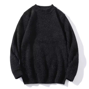 Pulls à capuche tricotés respirants pour hommes, manches longues, couleur unie, mode automne-hiver, vêtements décontractés chauds et tendance - Product Image 2