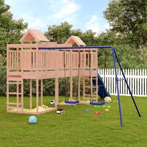 Juego de Jardín Douglas Wood con Columpios Resistentes de Polipropileno Natural para que los Niños se Diviertan - Product Image 1