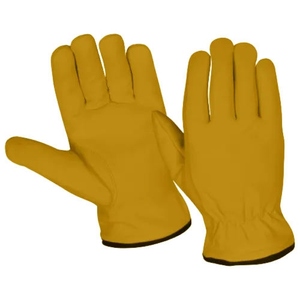 High Performance Goat Grain Leather <b>Driver</b> Work <b>Gloves</b> Smooth Anti-static Elastic Cuff Soft Comfortable Heat Resistant Household - Product Image 5