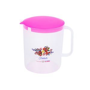 Pichet à glace en plastique de style classique de 1 L avec couvercle, carafe à eau pour le camping, stockage de boissons, origine Vietnam - Product Image 1