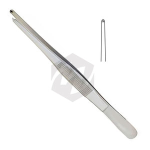 Pinzas Quirúrgicas Premium de Acero Inoxidable de 5 Pulgadas con 1x2 Dientes para Tejido, Herramienta de Agarre para Control Médico - Product Image 1