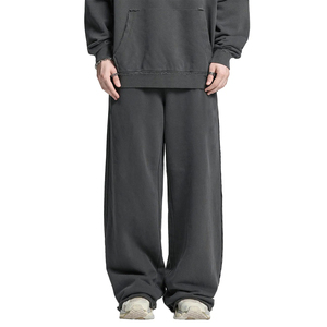 Men Women Jogger Pants <b>Elastic</b> Waist Drawstring Straight Leg Loose Casual Streetwear Custom Logo OEM ODM - Product Image 3