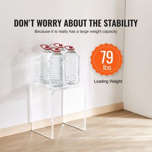 Tavolino a C in Acrilico Trasparente Lucite per Soggiorno, Camera da Letto, Tavolino Laterale per Snack e Bevande - Product Image 3