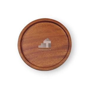 Round Wooden Storage Tray Handmade Minimalist Design for Living Room Tableware Use - Product Image 6