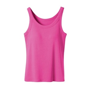 Débardeurs sans col pour femmes en tricot 100% coton de haute qualité, confortables, décontractés, vêtements d'été pour femmes, logo personnalisé - Product Image 2