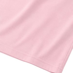 Camiseta Raglán Rosa y Azul Cielo para Mujer, con Logotipo Personalizado, Cuello Redondo, Manga Corta, Poliéster y Algodón, Informal, Verano, OEM, ODM - Product Image 6
