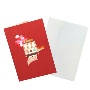 Wholesale 3D Pop Up <b>Card</b> Love Story In San Francisco Custom Love Travel 3D Greeting <b>Card</b> Offset Printing Special For Love Couple - Product Image 5