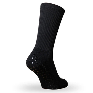 Anti Slip Crew <b>Socks</b> for Running with Grip Pads <b>Black</b> Non-Slip Athletic <b>Socks</b> for Men and Women Summer Sports Wear - Product Image 2