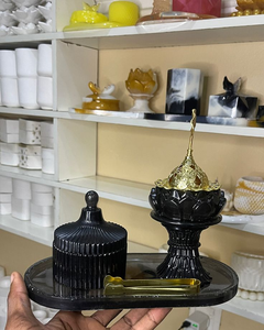 New Design Resin Bakhoor Set <b>Eid</b> Ramdan <b>Gift</b> Oud Incense Burner Oud Storage <b>Box</b> Resin Mubkhar By Whimsy art craft - Product Image 4