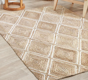 Colección de Alfombras Rugsmore - Alfombra de Yute Natural con Diseño de Diamantes, Alfombra de Yute del Fabricante Nhat Minh, Hecha a Mano en Vietnam, Venta al Por Mayor - Product Image 4