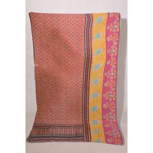 Colcha Kantha Gudri de Algodón Hecha a Mano, Reversible, Vintage, Manta India, Decoración para el Hogar - Product Image 5