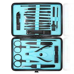 Professional 18-Piece Manicure <b>Pedicure</b> Kit Stainless Steel <b>Tools</b> Portable Case Classic Style Nail Care Set with High Quality - Product Image 2