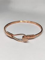 Belladec BI-WT741 - Brazaletes Clásicos Hechos a Mano de Cobre Puro para Mujer, Joyería Ayurvédica Curativa, Brazalete Ajustable, Diseño Rojo