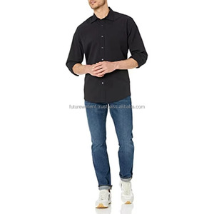 Best Hot Selling Long Sleeve Button Dress Shirts For Men Fashion Wholesale High Quality Custom Logo - Product Image 3