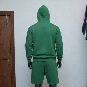 Wholesale Custom Logo Autumn Fleece Heavyweight Breathable Waffle Hoodie <b>Set</b> Streetwear Joggers Two-piece Windproof Sweat Suit - Product Image 4