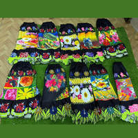 Jupes longues imprimées florales bohèmes, grandes tailles, brodées, pour femmes, été, coupe ample, en polyester tricoté