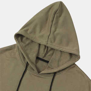 Sudadera de Algodón 100% de Alta Calidad para Hombre 2026, Estilo Urbano, Diseño Sólido, Cuello Redondo, con Forro Polar, para Invierno - Product Image 3