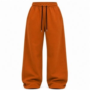Winter Cotton Blend Fleece Streetwear <b>Pants</b> Women <b>Wide</b> <b>Leg</b> Jogger Relaxed Oversized Fit Elastic Drawstring Waist <b>Lounge</b> Bottoms - Product Image 1