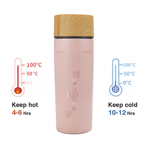 Botella de agua con aislamiento al vacío elegante portátil de calidad superior, Infusor de té con forro de porcelana que mantiene el calor/frío 4-6/8-10 horas moderno - Product Image 4