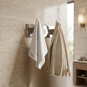 Premium Stainless Steel Double Hook <b>Hanger</b> Wall Mounted Towel Coat Robe Hook Rack Heavy Duty Bathroom Bedroom Kitchen Storage - Product Image 6