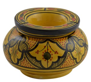 Traditional Chinese Ceramic Round Desktop <b>Ashtray</b> with Floral Pattern Home Decor - Product Image 3