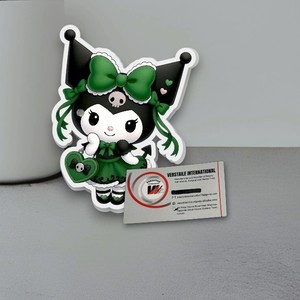 แผ่นต่อขนตาปลอมสีเขียว Hello Kitty แบบมืออาชีพแผ่นต่อขนตาอะคริลิครูปหัวใจสีเขียว - Product Image 6