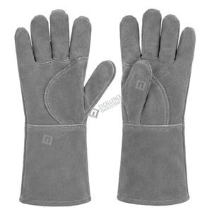 Guantes de Soldadura Resistentes al Calor y Antideslizantes, Guantes de Seguridad de Cuero de Alta Resistencia, Personalizables para Trabajos Industriales y Metálicos - Product Image 4