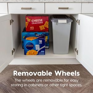 Contenitore per Cibo per Cani da 2 Tazze con Ruote, Coperchio Ermetico e Paletta Integrata, Capacità fino a 18 kg, Contenitore per Alimenti per Animali Domestici, Ciotole e Mangiatoie - Product Image 4