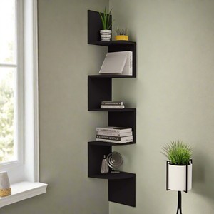 Contemporary Sheesham Wood Three-layer Durable Corner <b>Shelf</b> for Living Room Wholesale B2B - Product Image 2