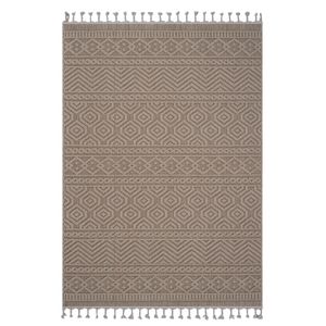 Juego de alfombras geométricas para interiores y exteriores de la colección LOOM and LUXE, 5X7, color moca - Product Image 2