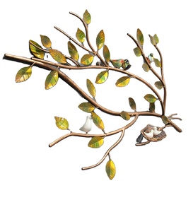 Décoration intérieure de maison Arbre en feuille métallique Art mural Cadre suspendu Affichage Salon Chambre Canapés Fond Art mural - Product Image 1