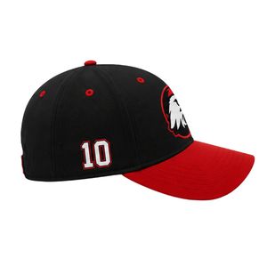 <b>Black</b> & Red Baseball <b>Cap</b> Premium Adjustable Snapback Sports Hat with Embroidered Front Logo Team <b>Cap</b> for <b>Men</b> Women - Product Image 3
