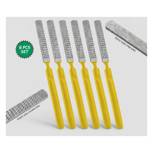 Râpe à pieds double face personnalisable avec logo, en acier inoxydable, pour éliminer les callosités et les peaux dures, 7 pouces, ensemble de 6 pièces pour pédicure - Product Image 2