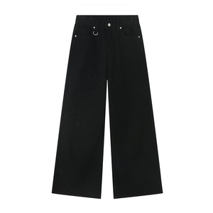 Pantalons en jean pour hommes, coupe ajustée, denim foncé, directement de l'usine, pour les marques urbaines américaines, personnalisation de la marque, fournisseur en gros. - Product Image 2