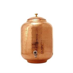 Ayurvedic Copper <b>Water</b> Dispenser with Brass Stand Custom Logo OEM ODM Factory Price - Product Image 6