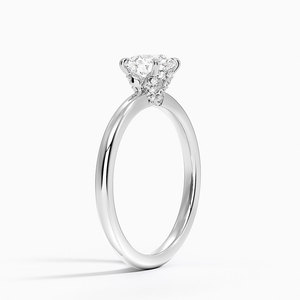 Anillo BOJ 0101 con Corte Redondo, Plata 925, Engaste de Puntas con Halo, Anillo Solitario con Diamante de 2ct, Color D, VVS1, Moissanita, Certificado GRA - Product Image 2