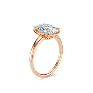 Skinny Willa Lab Grown Diamond <b>Ring</b>-Custom Oval Cut 14K Solid Gold 3.00 Carat Jewelry for <b>Wedding</b> Engagement Anniversary Gift - Product Image 2