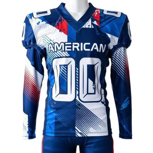 Uniforme de football américain personnalisé léger et respirant à manches courtes, grande taille, haute qualité, nouveau style, couleur unie, 100 % coton - Product Image 1