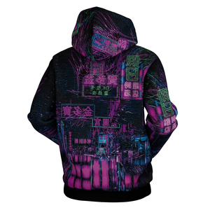 Hoodie vierge pour impression par sublimation 3D, en polaire et polyester, avec design de bas en laine mérinos, pour hommes - Product Image 2