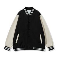 Jaket Varsity Pria Klasik Harga Pabrik Layenne, Logo Tim Sekolah Custom, Model Longgar untuk Aktivitas Luar Ruangan